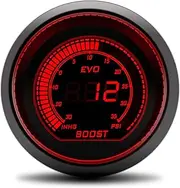 SFCPDDZYNE Auto Car Turbo Boost Gauge -30~0~35 PSI 2" 52mm Car Accessories Smoke Len 12V Pointer Turbo Boost Meter Digital Red Blue LED Automotive Voltage Boost Meter