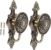 Luxshiny 2Pcs Creative Alloy Curtain Hooks Decorative Pothooks for Living Bedroom Premium Design for Various Curtains Stylish Home Accessories