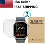 3PCS Full Tempered Glass Screen Protector For Apple iWatch Ultra 2 49mm