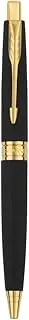 Parker Aster Matte Black Gold Trim Ball Pen, Blue Ink