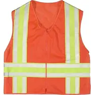 (Large, Orange) - Mutual Industries 16343-45-3 High Visibility ANSI Class 2 Deluxe DOT Mesh Safety Vest Mesh With Pockets, Large