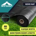 Instahut 0.915m Weed Mat Control Weedmat Woven Fabric Gardening Plant 50/100/200