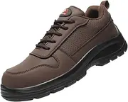 [ZHENSI] Men's Safety Shoes Steel Toe Cap Work Shoes Soft Bottom Comfortable Architecture Welding Shoes