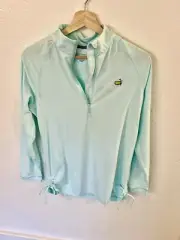 Magnolia Lane The Masters Medium Quarter Zip Pullover Light Blue New With Tag