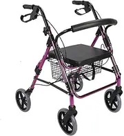 Walkers for seniors Rollators Walking Frame Walking Frames Convenient Foldable Elderly Walker Shopping Cart Aluminum Alloy Multi-function Four-wheeled Walker Walking Aid Trolley Standard Walkers rolla