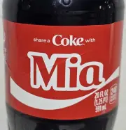 Share a Coke with Mia 2025 Personalized Gift Coca Cola Bottle 20oz
