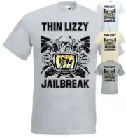 Thin Lizzy - Jailbreak v8 T-shirt hard rock white zinc grey all sizes S-5XL