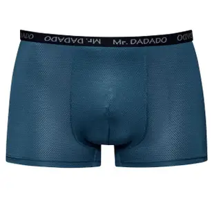 【Mr. DADADO】機能系列-呼吸褲 M-LL合身平口內褲 魚鱗吊目孔洞組織-GHC203TB(土耳其藍)