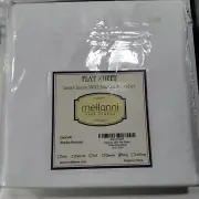 Mellanni 1800 King Flat Bed Sheet White Soft Brushed Microfiber NEW