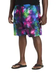 Psycho Bunny Big & Tall Dokos Swim Trunks in Black at Nordstrom, Size Xlt