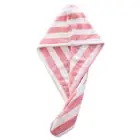 Microfibre Turban Towel Drying Bath Fast Dry HairHead Wrap Hat Spa Cap - Pink