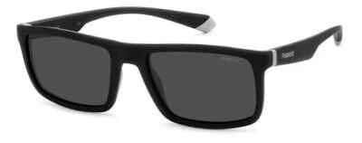 Polaroid PLD2134/S 08AM9 Sunglasses Unisex Rectangular Plastic Matt Black Frames