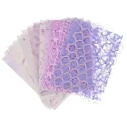 15 Sheets Textured Scrapbook Paper, Special Paper Mesh Fabric, Purple