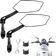 Bike Mirror Handlebar Mount,360 Degree Adjustable Bicycles Lens | Shockproof Handlebar Bike Mirror for Sport Mountain Cycling Dirt Touring Commuting Road Travel Fitness Beach Riding