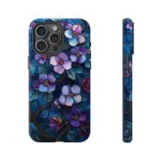 Purple Flower Stained Glass - Phone Cover Case for iPhone | Galaxy | Pixel