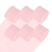 6-Rolls 492ft Crepe Paper Streamer for DIY [Light Pink-1.8 Inch x 82 Ft/Roll]