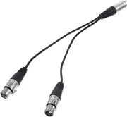 Levemolo Electric Audio Amplifier Cable XLR Splitter Male to Female Durable Speaker Connection Wire for Microphones and Stage Monitors Audio Connect Wire