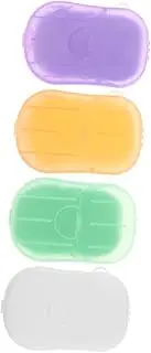 COOLHIYA Travel Soap Sheets Portable Hand Washing Sheets for Outdoor Use and Lemon Scents for Travel Toiletries and Hand Hygiene