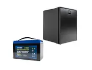 Kings Stayzcool 85L Fridge Freezer -12V/24V -Upright + 12V 115Ah Deep Cycle Battery