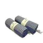 Turkish Towel Striped Blue Set Of 2 Fringe Derin