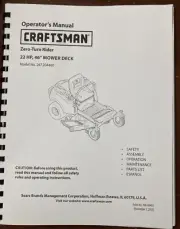 Owner’s Manual Sears Craftsman 22.0 HP Zero-Turn Riding Mower - Model 247.204460