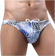 [Digood] Men's Underwear Swim Trunks Low-Rise Printing Smooth Men's Brief Swimming Briefs Men Swimwear