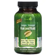 Irwin Naturals, Longer, Stronger Hair and Nails, 60 Liquid Soft-Gels