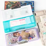 台灣出貨#日本文具雙面磁力鉛筆盒多功能大容量卡通塑膠文具盒兒童小學生用