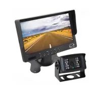Elinz 7" LCD Monitor HD 12V/24V 4PIN IR CCD Reversing Camera Rearview Built-in Mic BLACK