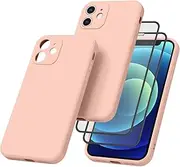 Leonids Silicone Case for iPhone 12 Mini 5.4-Inch, Anti-Scratch & Full Protective Phone Bumper Cover for iPhone 12 Mini Smartwatch (Pink Sand)