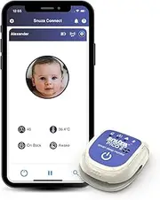 SNUZA PICO 2 New Model -Smart Sleep Monitor with Mobile App - Works Anywhere with or Without Your Phone to Track Breathing Motion, Body Position and Skin Temperature with Real-time alerts