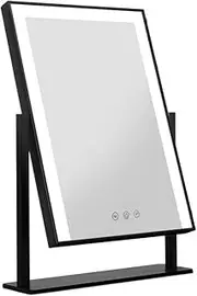 Embellir Lighted Makeup Mirror, Vanity Mirrors Beauty Cosmetic Dressing Bathroom Decor, LED Strip 360° Swivel Dimable Touch Controls with 2 Light Setting