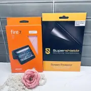 Amazon Fire 7 Tablet 12th Gen Case in Rose & Screen Protector (3sheets)