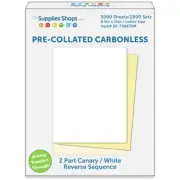 2-Part Reverse Sequence Canary / White Pre-Collated Carbonless Paper (Carton of