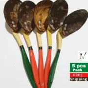 Ceylon Handmade Coconut Shell Spoons Set Kitchen Tools Eco Friendly Natural New