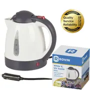 Rovin 150W Auto Shut off & Boil Dry Protector Water Level Window Kettle 1L White