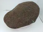 CITYSPORT BROWN HARRIS TWEED PLAID FLAT CAP ( GOLF NEWSY NEWSBOY DRIVING CAP )