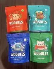 Woobles Ralph Reindeer Lola Polar Bear Howard Yeti Moose Set of 4 Crochet NEW