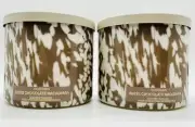 NEW! 2 PACK BATH & BODY WORKS WHITE CHOCOLATE MACADAMIA 3-WICK CANDLE 14.5 OZ