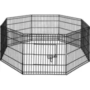 Pet Playpen Dog Playpen Exercise Cage Enclosure Fence 2x24in - 8 Panel