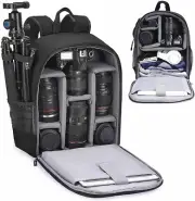 Cwatcun Waterproof Camera Backpack for DSLR, Mirrorless - Compatible with Son...