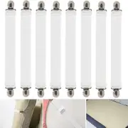 Adjustable Bed Sheet Tensioner, 8 Pieces Elastic Sheet Tensioner, White Sheet