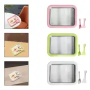 Rolled Ice Cream Maker Kitchenware with 2 Spatulas Tray Icecream Cold Plate