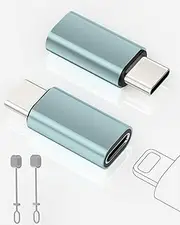 2 Pack Lightning to USB C Adapter for iPhone 15/16/16 Pro/16 Plus/Pro Max, Samsung S24, Support Charging and Data Transfer, Type C Charging Cable, Not for Audio/OTG/Headphones/Square Reader