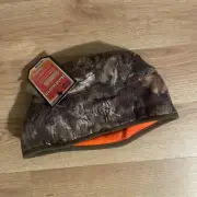 Victor Huntworth Mossy Oak Reversible Heavy Weight OS Beanie - Camo/Orange - NWT