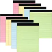 Honoson 28 Pcs Legal Pads Lined Ruled Notepad 50 Sheets Per Writing Pads 8.5 x 11 Inch Paper Pads Notebook Paper for Student College Office Business Classroom School (1/4'' Line Spacing, Multicolor)