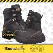 Oliver ATs Mens Safety Work Boots Steel Toe Cap ZIP Side Black 55345Z