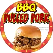 BBQ Pulled Pork DECAL Concession Fair Food Truck Vinyl Sticker c2