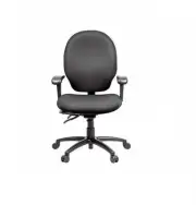 Duro Heavy Duty Task Office Chair Fabric with Arms Medium Back Black
