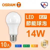 在飛比找momo購物網優惠-【Osram 歐司朗】LED E27 14W 節能 全電壓 